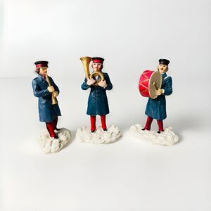 (3) Mervyn's Village Square Band Parade Men 1991 Figurine Holiday Christmas Drum